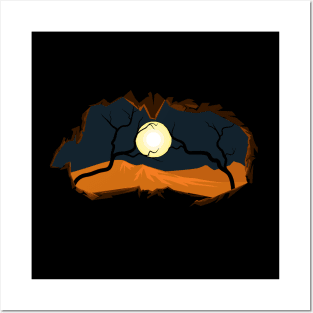 Night cave atmosphere illustration Posters and Art